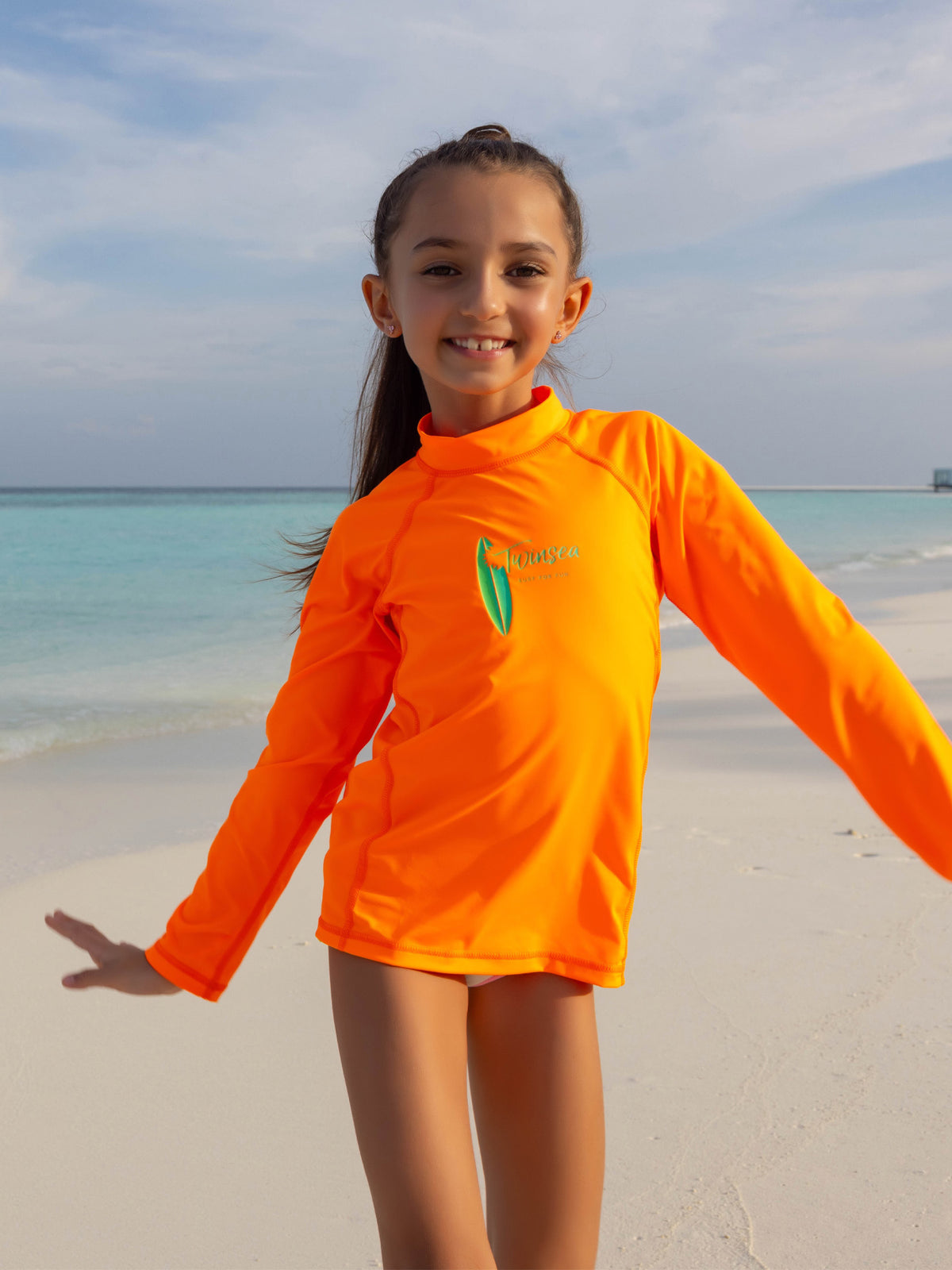 Twinsea Kids Rash Guard — Orange — Twinsea