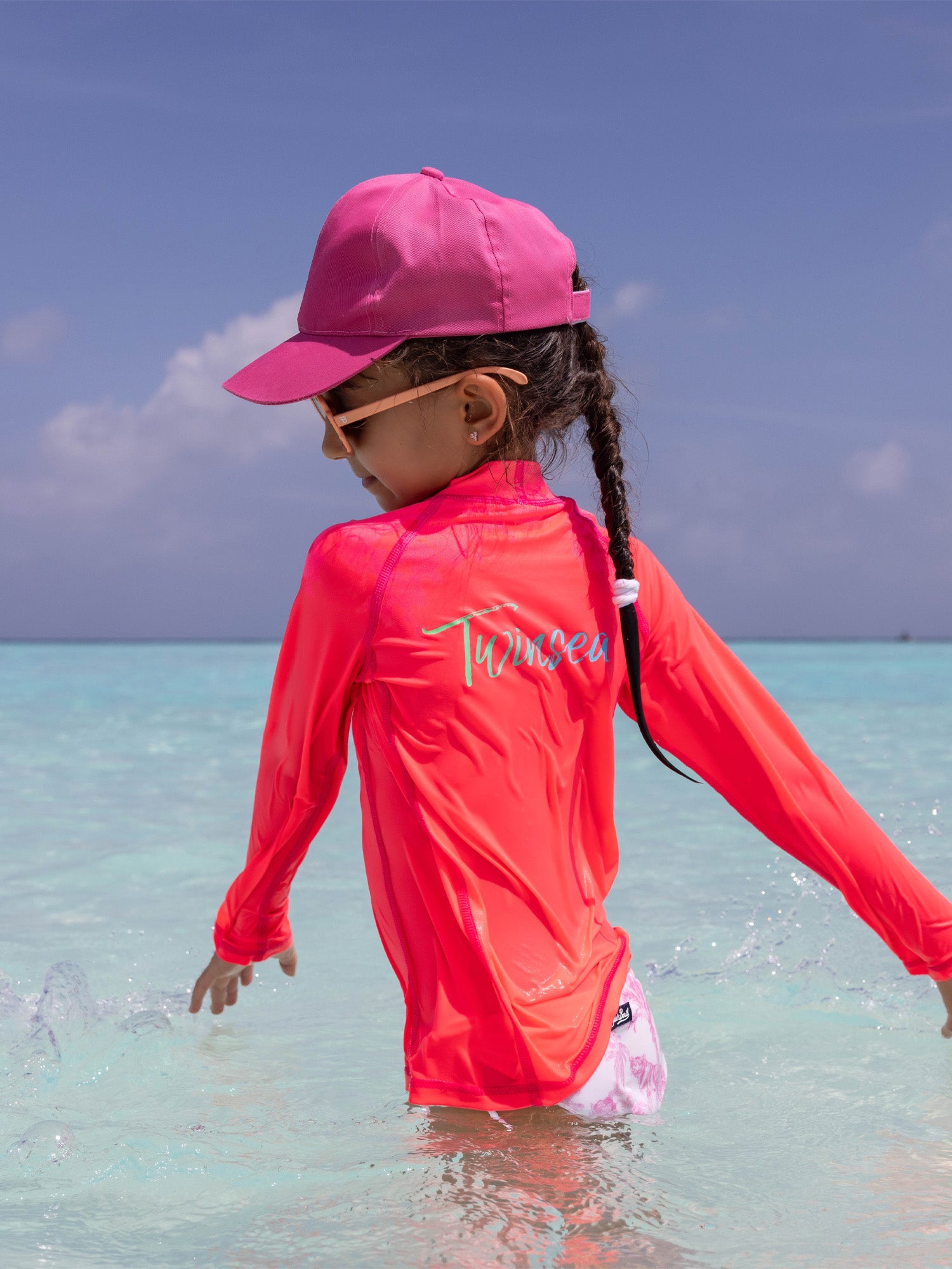 Twinsea Kids Rash Guard — Coral — Twinsea