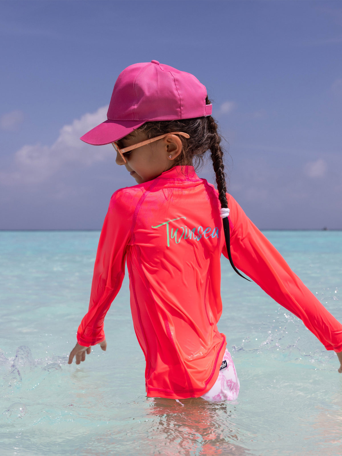 Twinsea Kids Rash Guard — Coral — Twinsea
